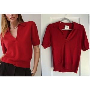 Reformation Louise Cashmere Polo